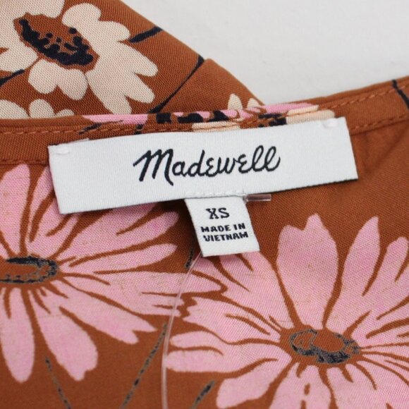 Madewell Hillside Daisies Floral Tie Front Blouse - Picture 6 of 8